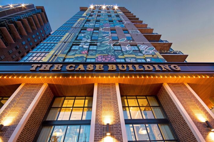 A tall building than is named the case building